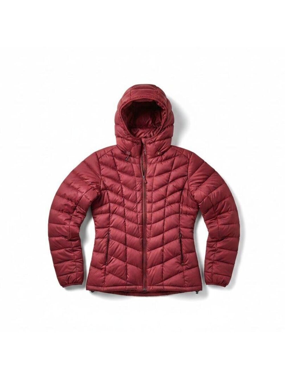 Patagonia Women’s XL Down Puffer Jacket Red Hooded Full Zip 28600FA11